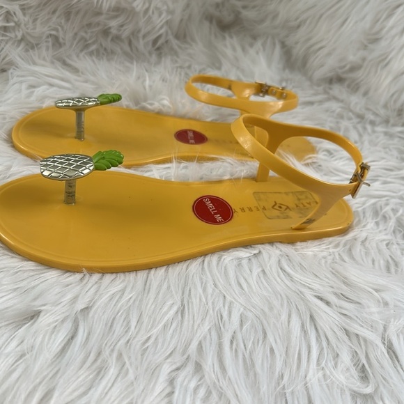 Katy Perry Sandal The Geli Flat Metallic Pineapple Women's Size 11 - Picture 4 of 8